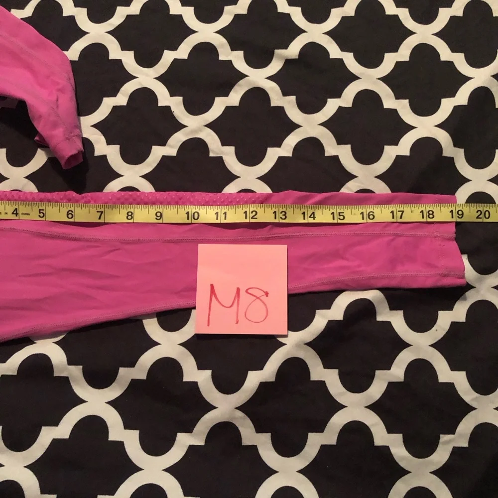 Horze Kids Girls Size XS Pink Ankle Leggings Equestrian Waisted Stretch M8